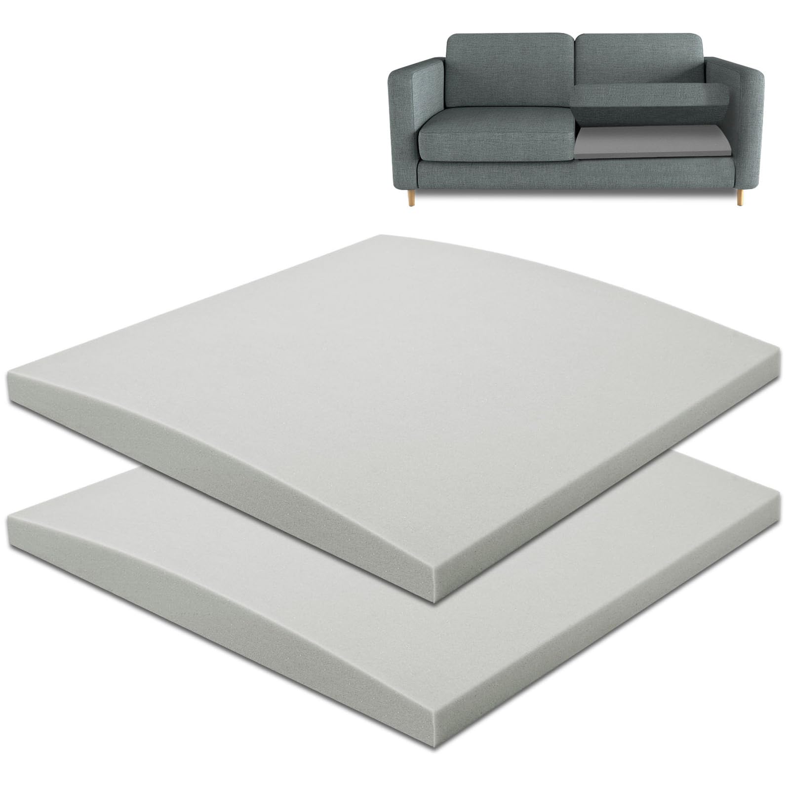 baibu Sofa Saver & Sponge Support Pad for Couch Sag Repair, 2-Pack