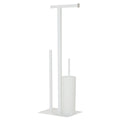Sealskin Square Toilet Butler | Stainless Steel & Brush - White