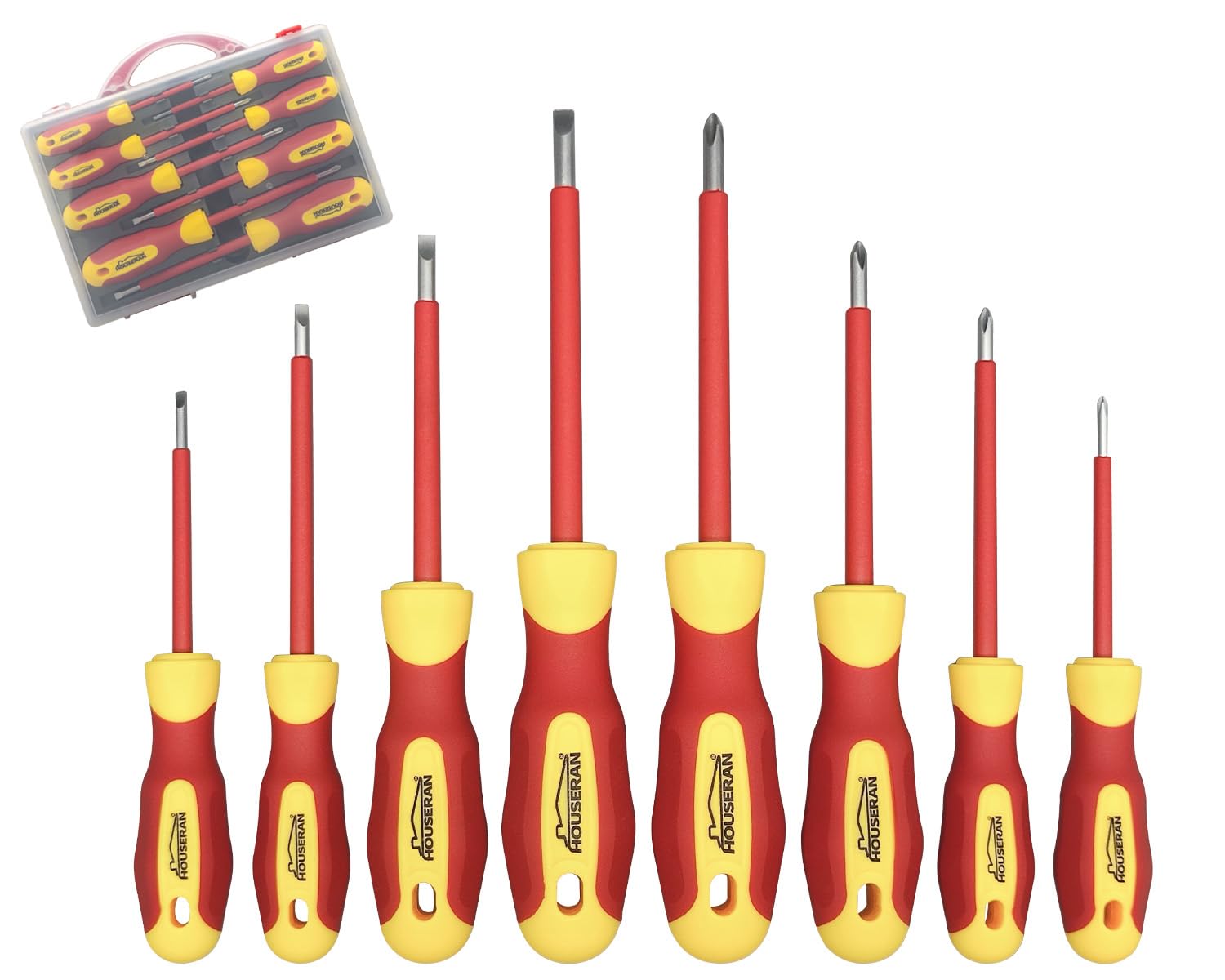 HOUSERAN 8-Piece Insulated Screwdriver Set | 1000V Electrician Tools