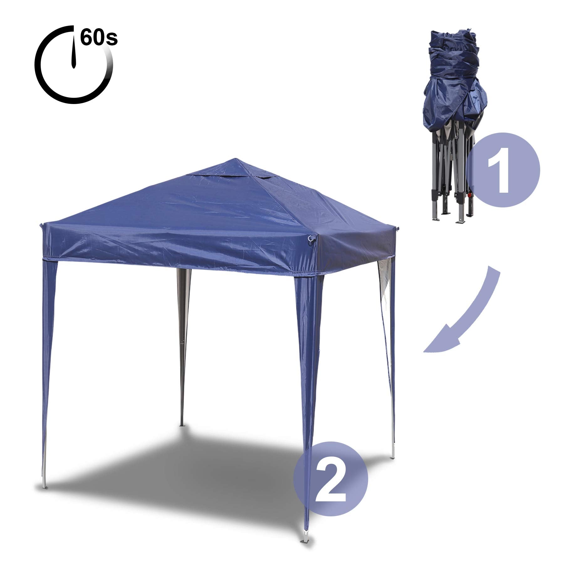 SANHENG Pop Up Gazebo – 3x3m Heavy Duty Waterproof Outdoor Canopy, Blue