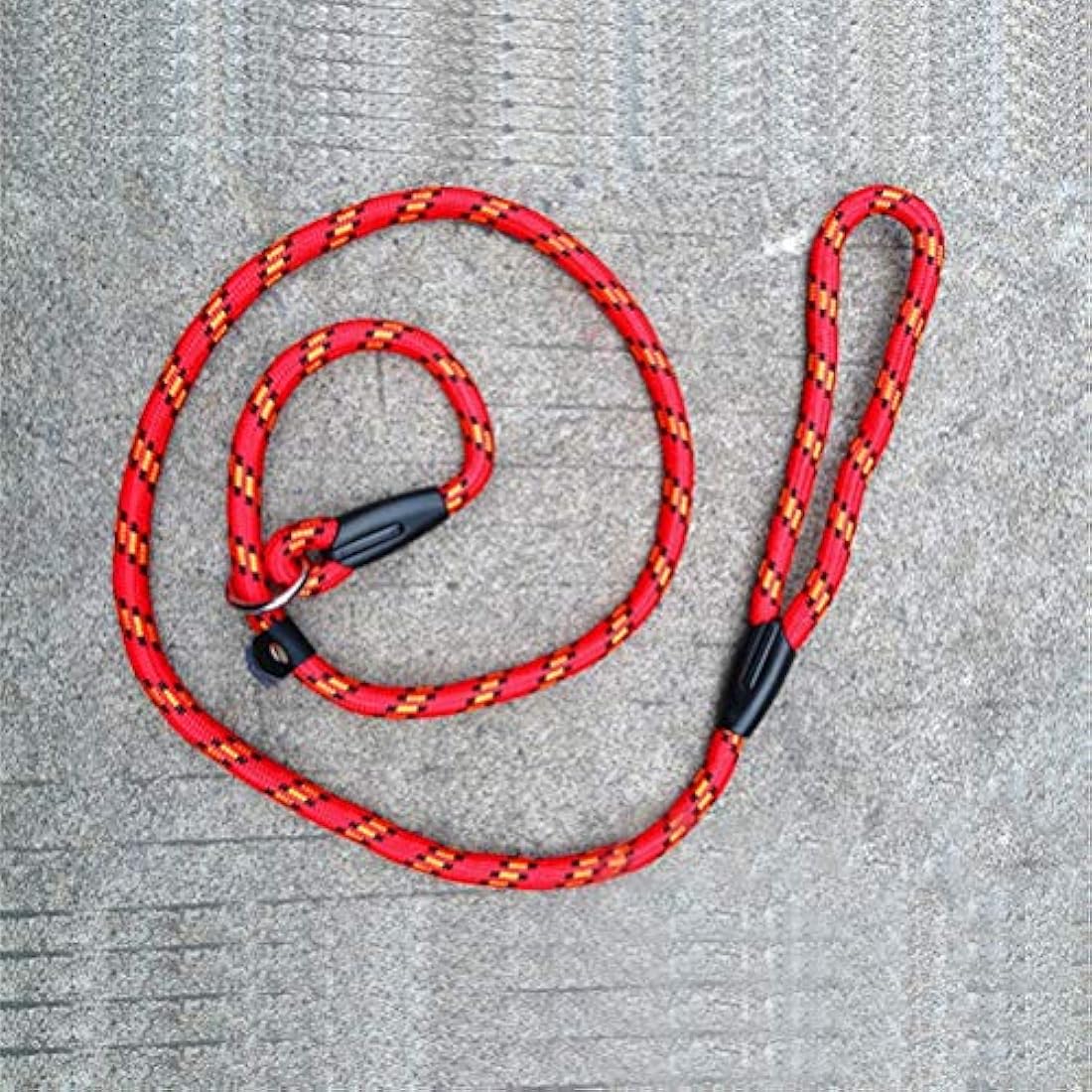 Dog Slip Lead – 125cm Durable Nylon Training Leash, Red