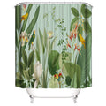 HORIWE Floral Shower Curtain | Waterproof Boho Retro Leaves Decor | 180x180cm