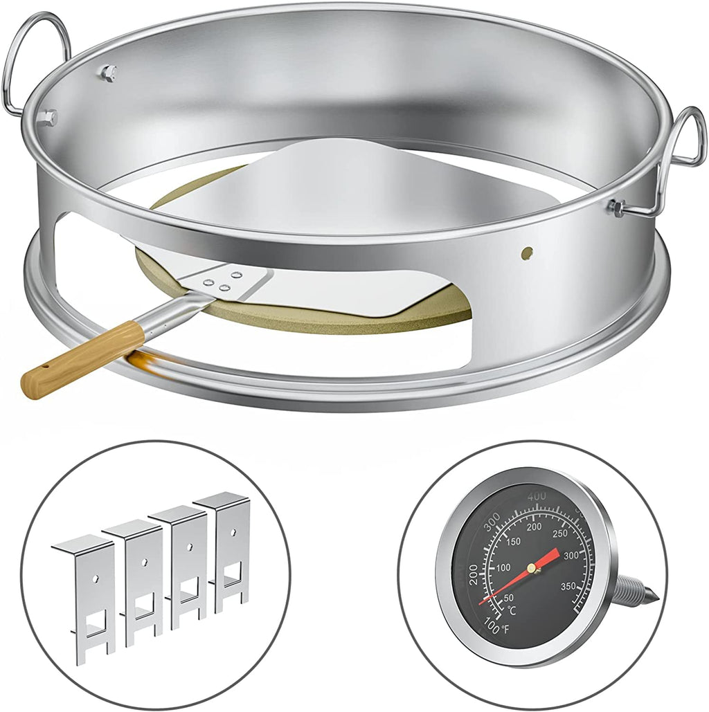 Onlyfire Pizza Oven Conversion Kit for 57cm Kettle Grills | Stainless Steel