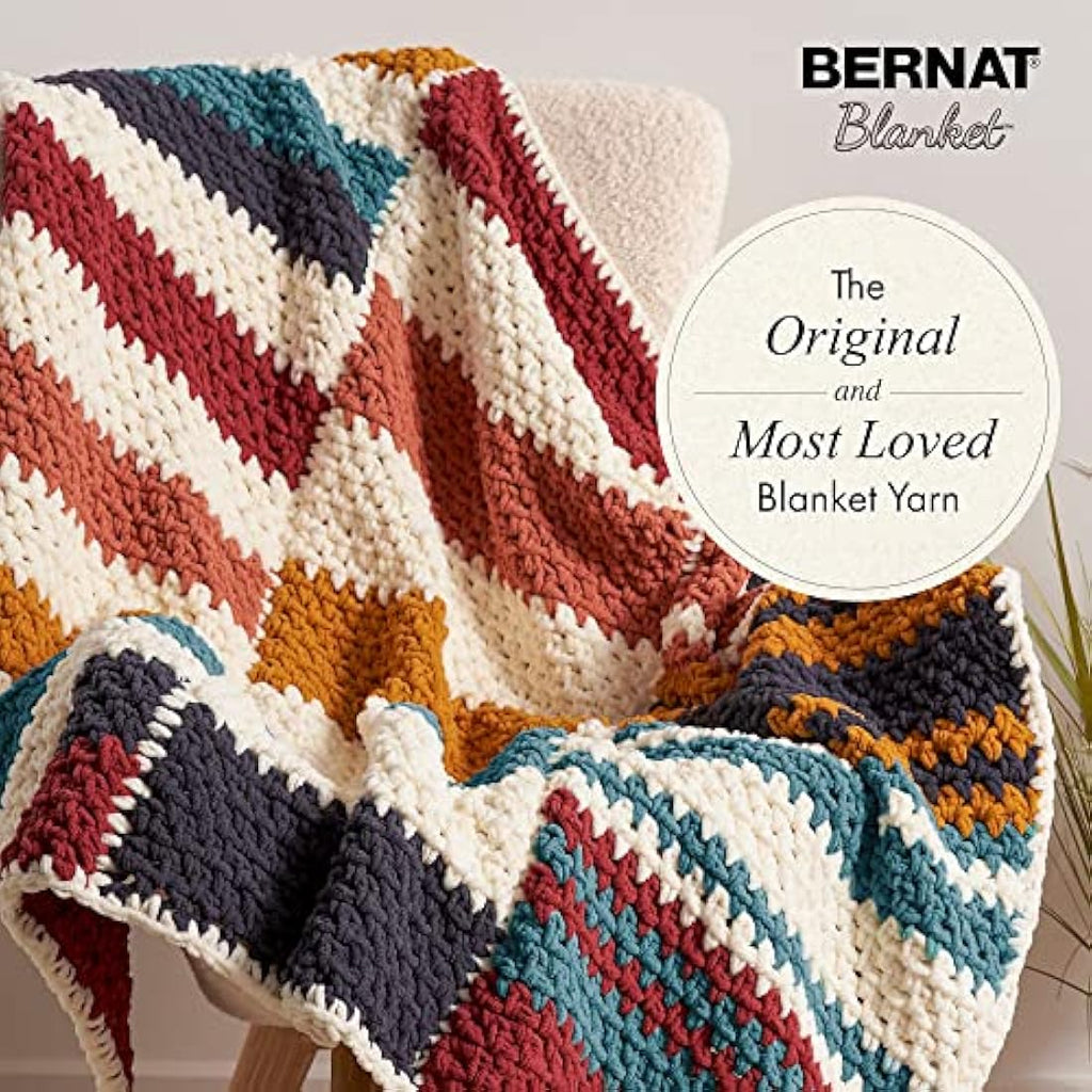 Bernat Blanket Beach Foam Chenille Yarn – 2 Pack Super Bulky Polyester