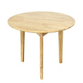 QLLY Round Dining Table – 31.5" Solid Wood Kitchen Table for Small Spaces