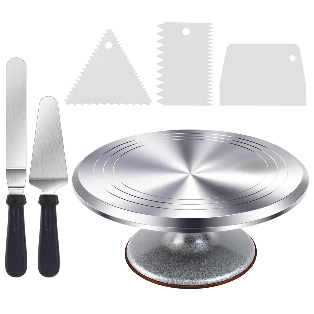 Ohuhu 12 Inch Cake Decorating Turntable – Aluminum Alloy Rotating Stand