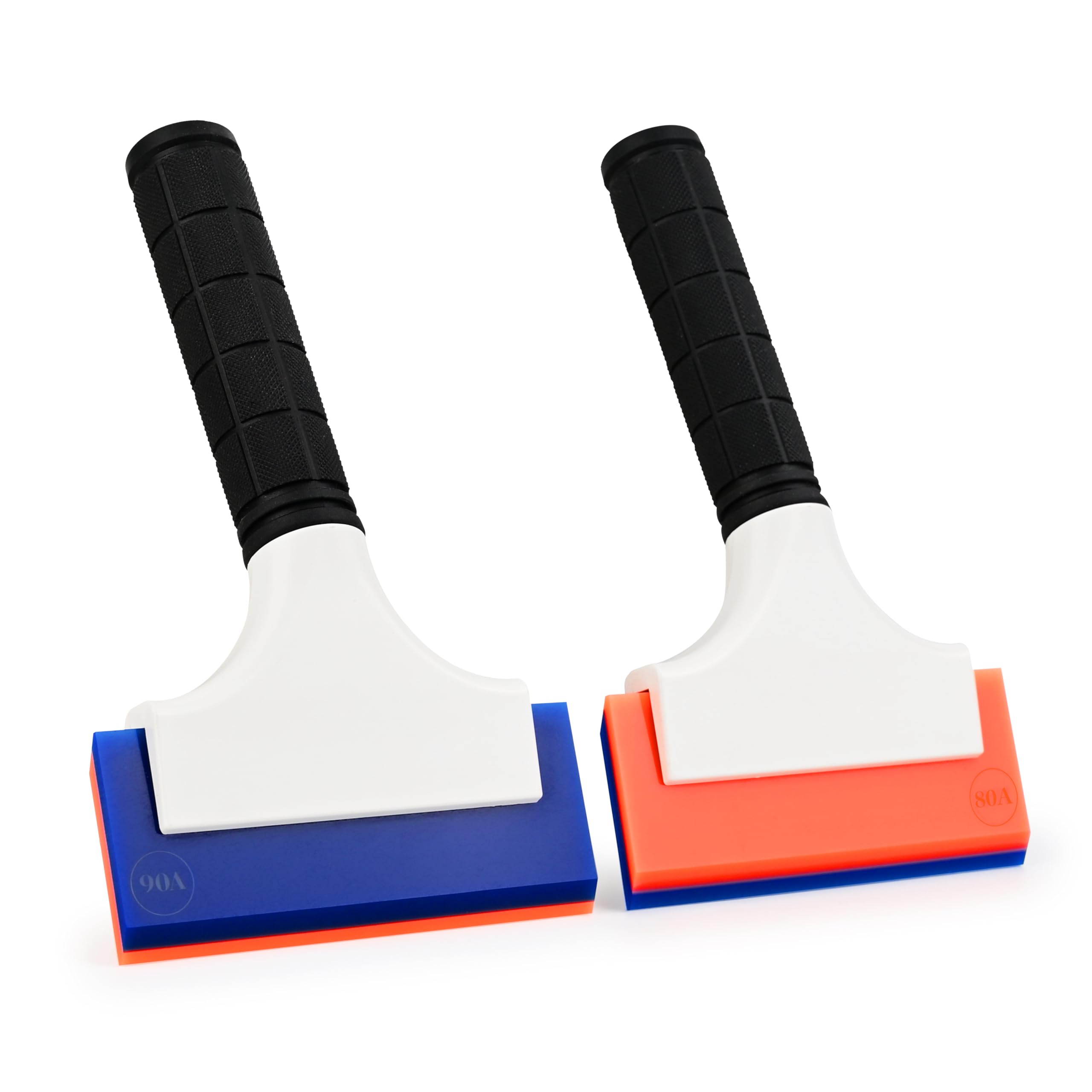 EHDIS 5-Inch Window Squeegee 2-Pack | Dual Hardness Non-Slip Glass Scraper