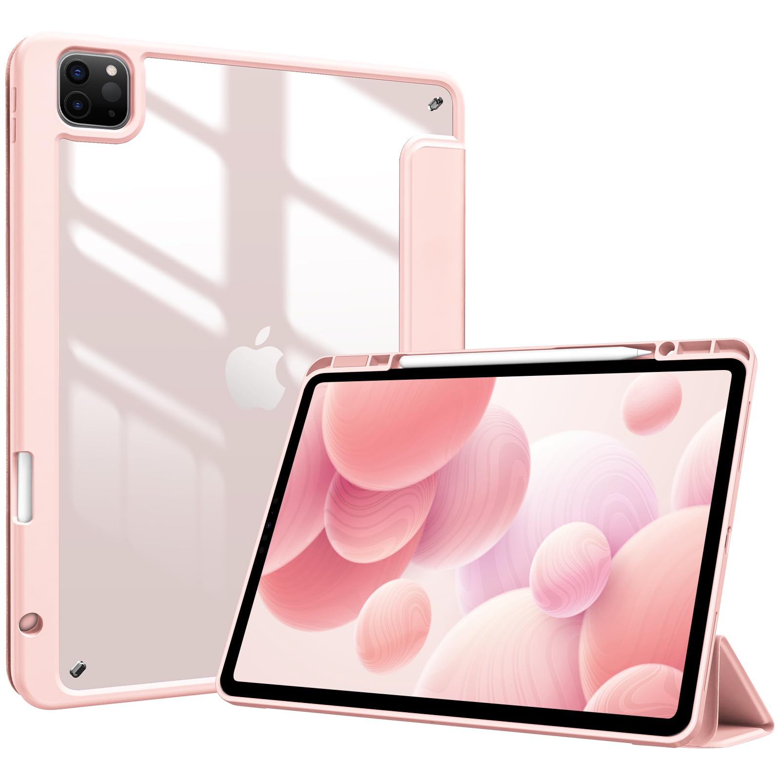 ProCase iPad Pro 12.9 Case (6th-3rd Gen) – Transparent Shell & Pencil Holder