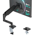 WALI Single Monitor Arm – Gas Spring Desk Mount for 17-34" Screens