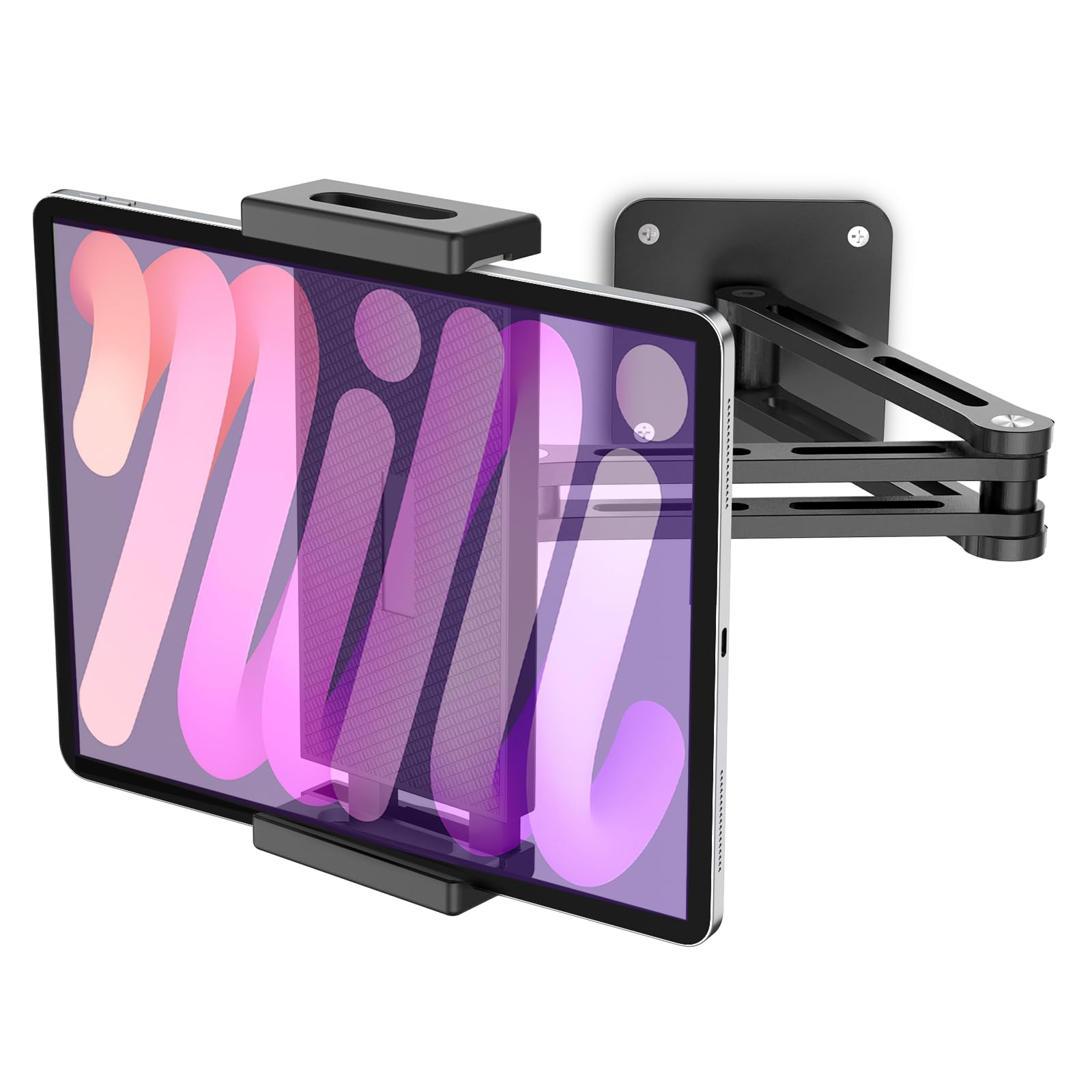 Urmust Tablet Wall Mount – 360° Rotating Aluminum Arm for iPad & Galaxy