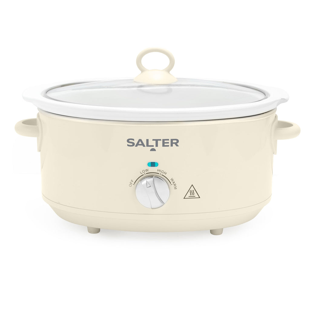 Salter Retro 6.5L Slow Cooker – Ceramic Pot with 3 Heat Settings