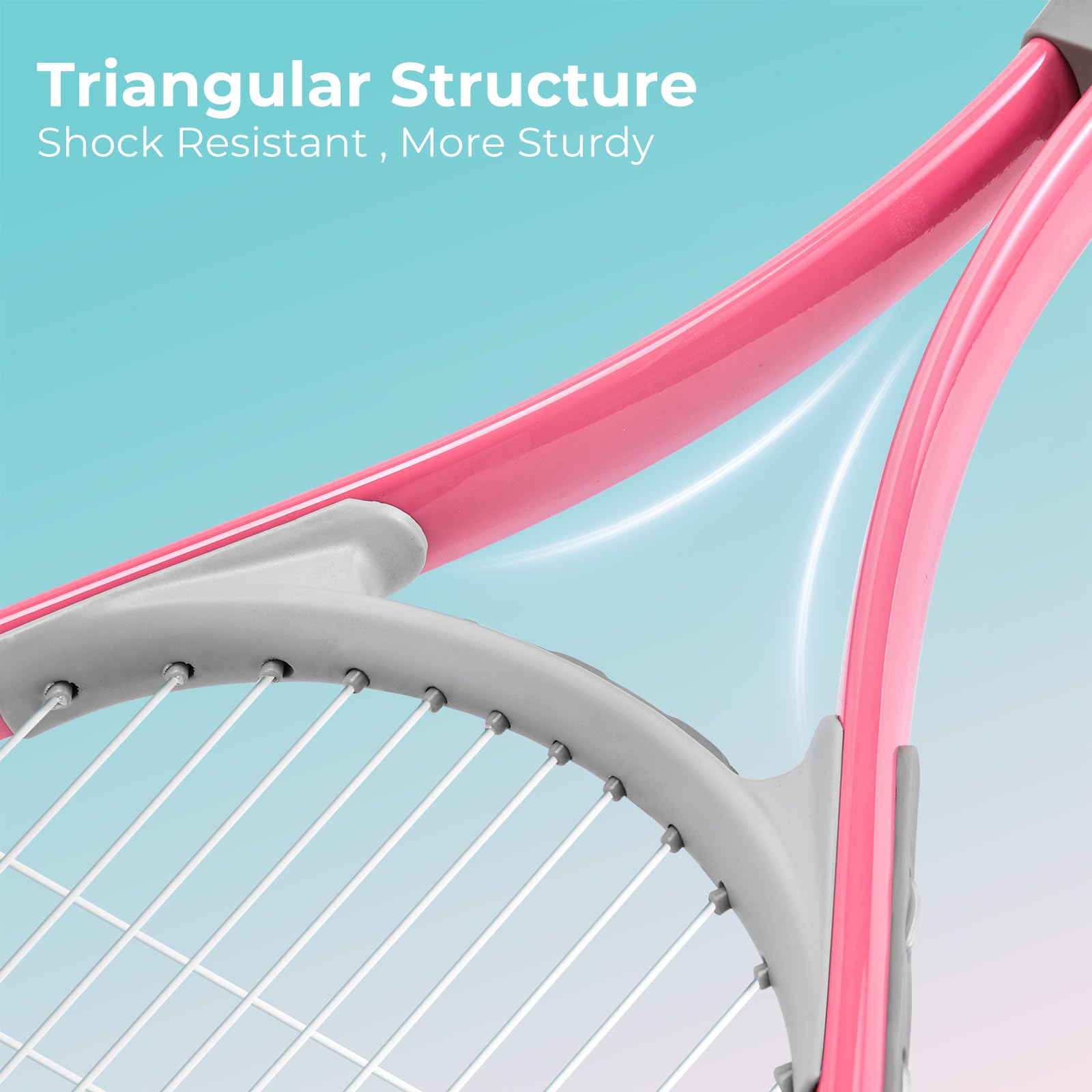 HIRALIY 27" Tennis Rackets Set of 2 | Lightweight Beginner Racquet Kit