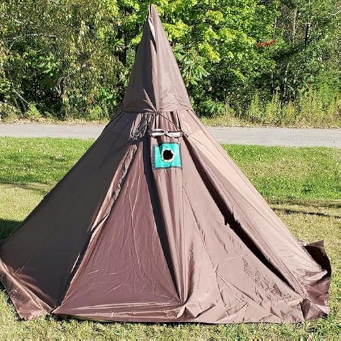 Jolof Store Waterproof Pyramid Teepee Tent with Stove Hole – 300D Oxford