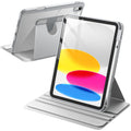 JETech 360 Rotating Case for iPad 11th/10th Gen with Pencil Holder – Silver
