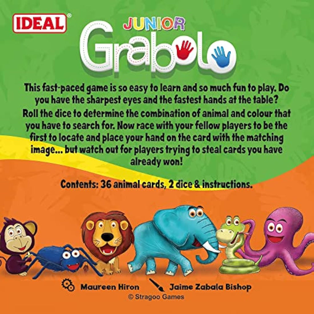 Grabolo Junior Matching Card Game | Water Resistant Travel Game for Kids