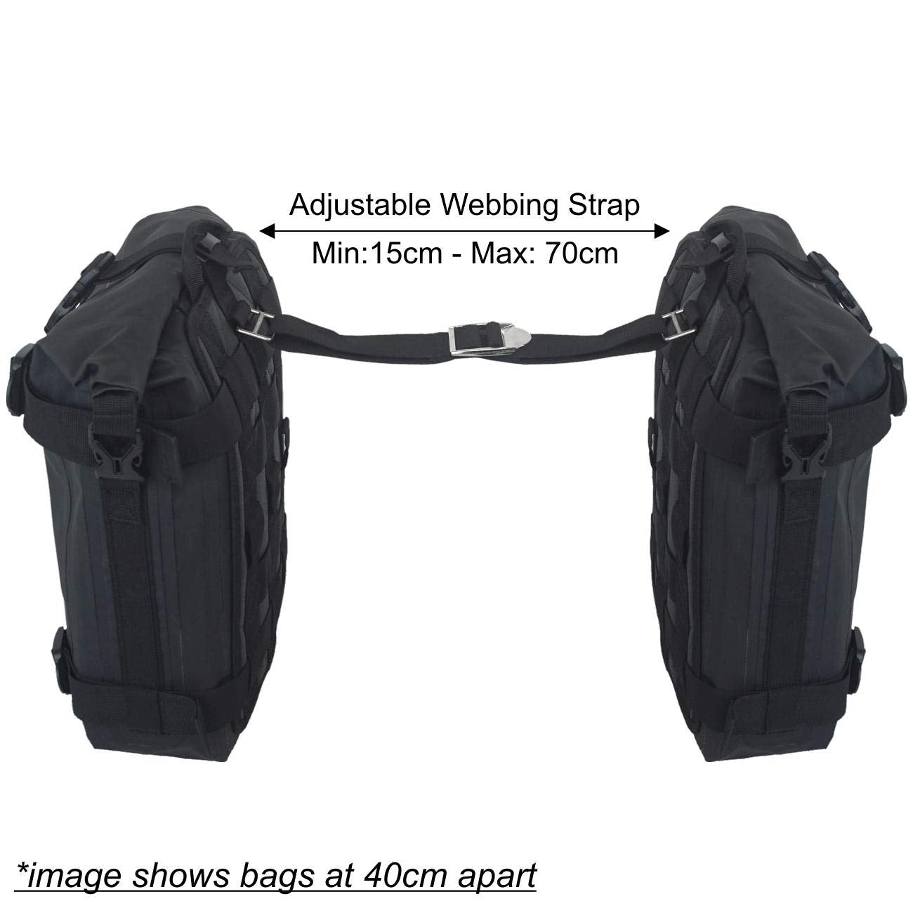 Lomo Waterproof Motorcycle Adventure Pannier Dry Bags - Large (Pair)