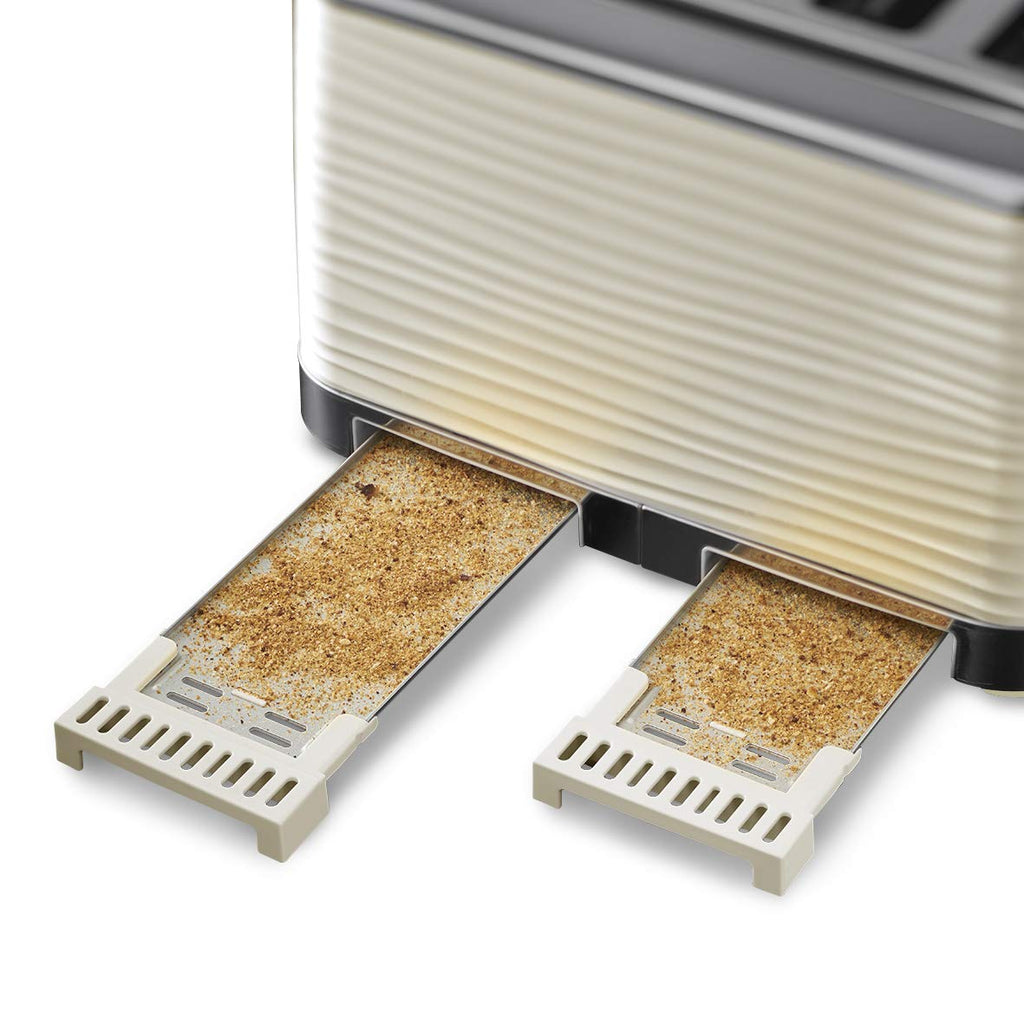 Russell Hobbs Inspire 4-Slice Toaster – Cream Textured High Gloss