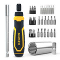 AZUNO 24-in-1 Ratcheting Screwdriver Set with Universal Socket & CRV Bits