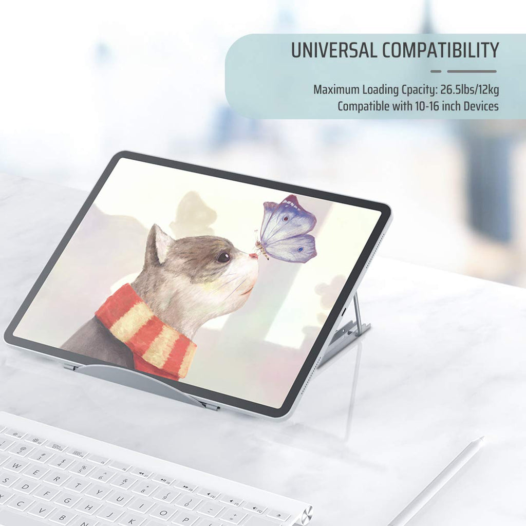Lidasen Laptop Stand Tablet,Foldable Portable Ventilated Desktop Laptop Holder, Cooling Stand 10"-15.6" compatible with Dell XPS, HP