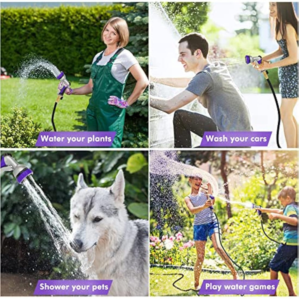 Restmo Heavy Duty Metal Garden Hose Spray Gun – 7 Pattern High Pressure Nozzle
