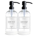 Vine Creations Glass Soap Dispenser, 2 Pack Kitchen Soap Dispenser Set with Stainless Steel Pump - image 1