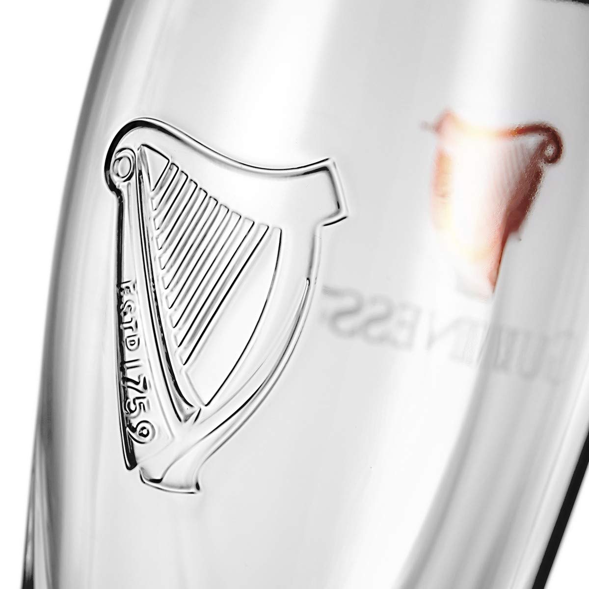 Guinness Official Embossed Pint Beer Glass Set of 4 – 568ml Barware