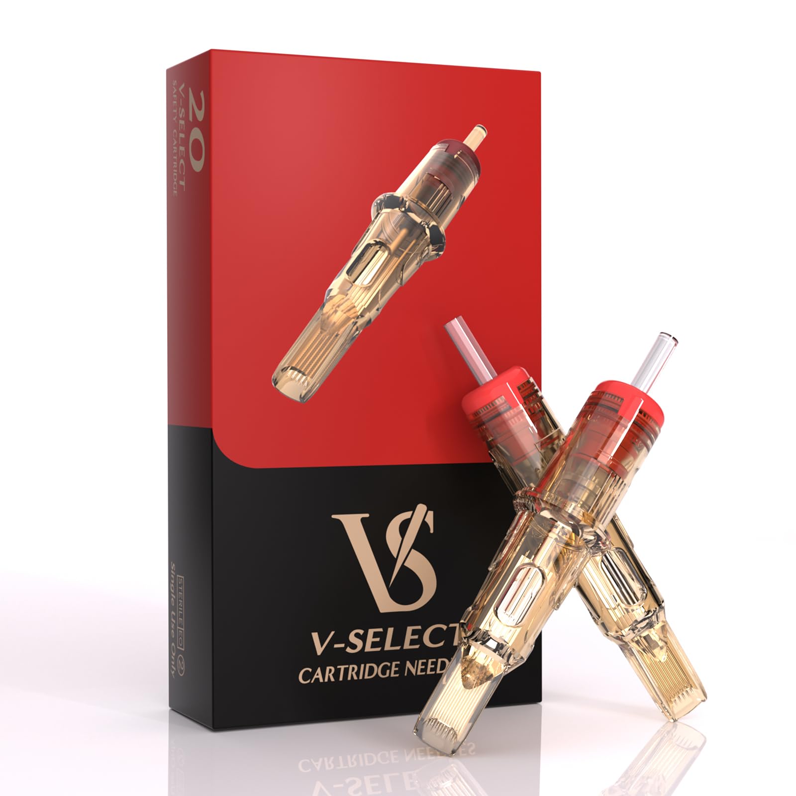 EZ V-Select Tattoo Cartridge Needles | #10 9RM Bugpin Curved Magnum | 20pk