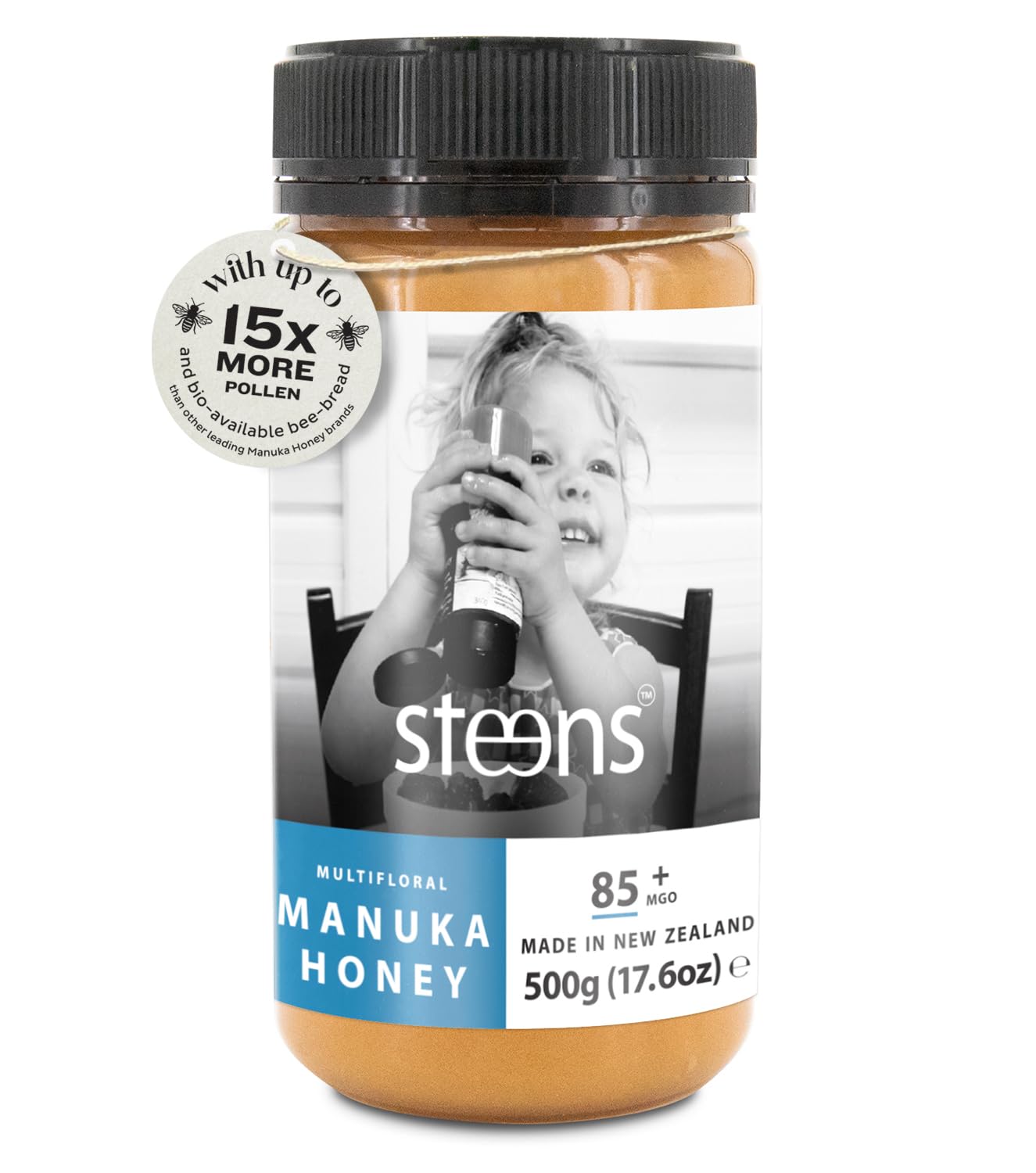 Steens Raw Manuka Honey | MGO 85+ Certified New Zealand Honey – 500g
