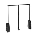 Emuca Pull Down Wardrobe Rail Lift | Adjustable 33-45" Steel Closet Hanger