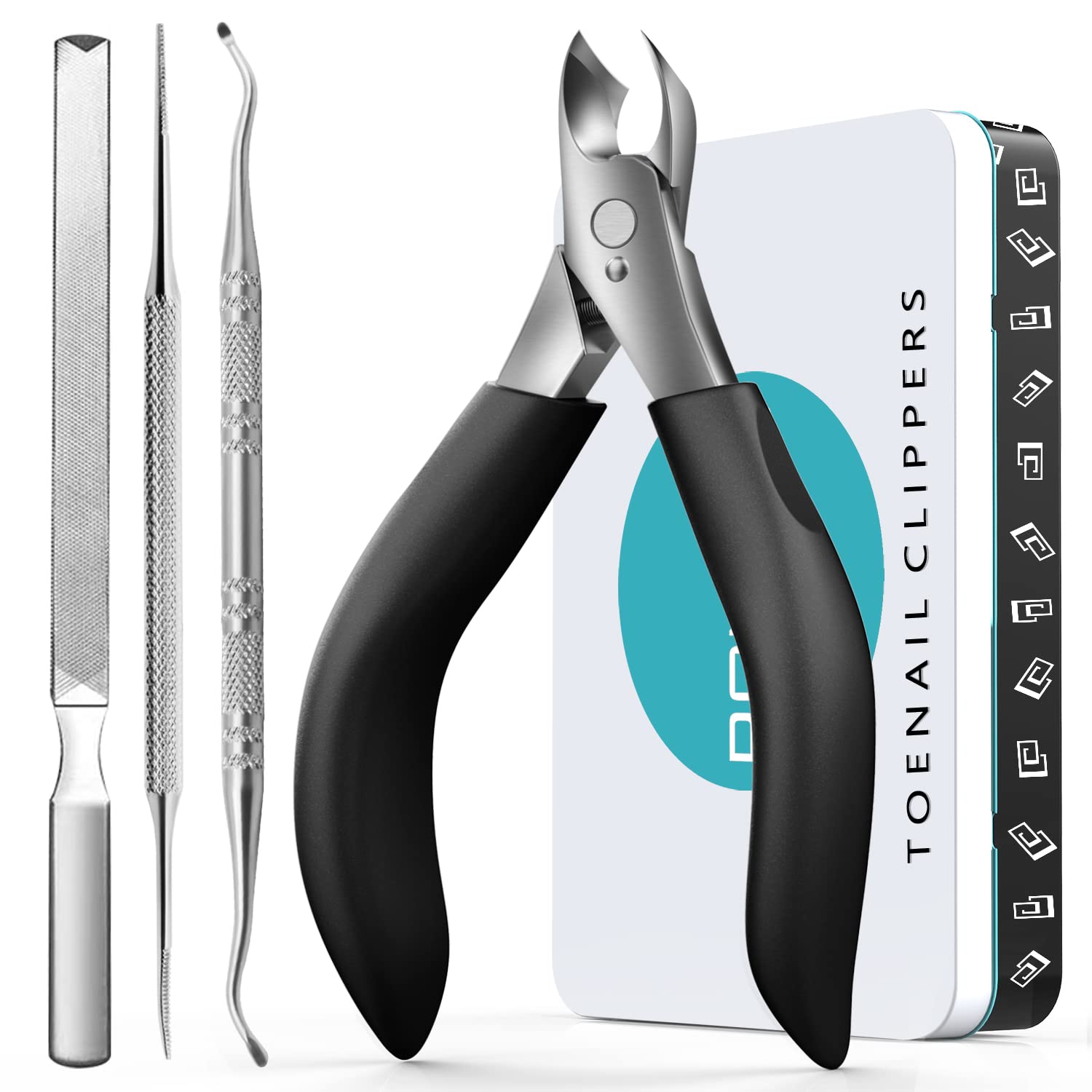 RONAVO Toenail Clippers for Thick Nails – Heavy Duty Set for Seniors