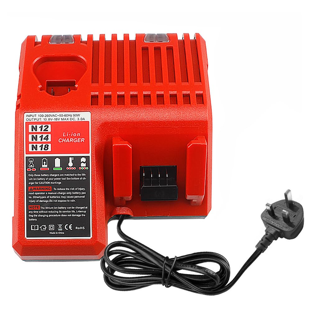 Rapid Charger for Milwaukee M12 & M18 Lithium Ion Batteries