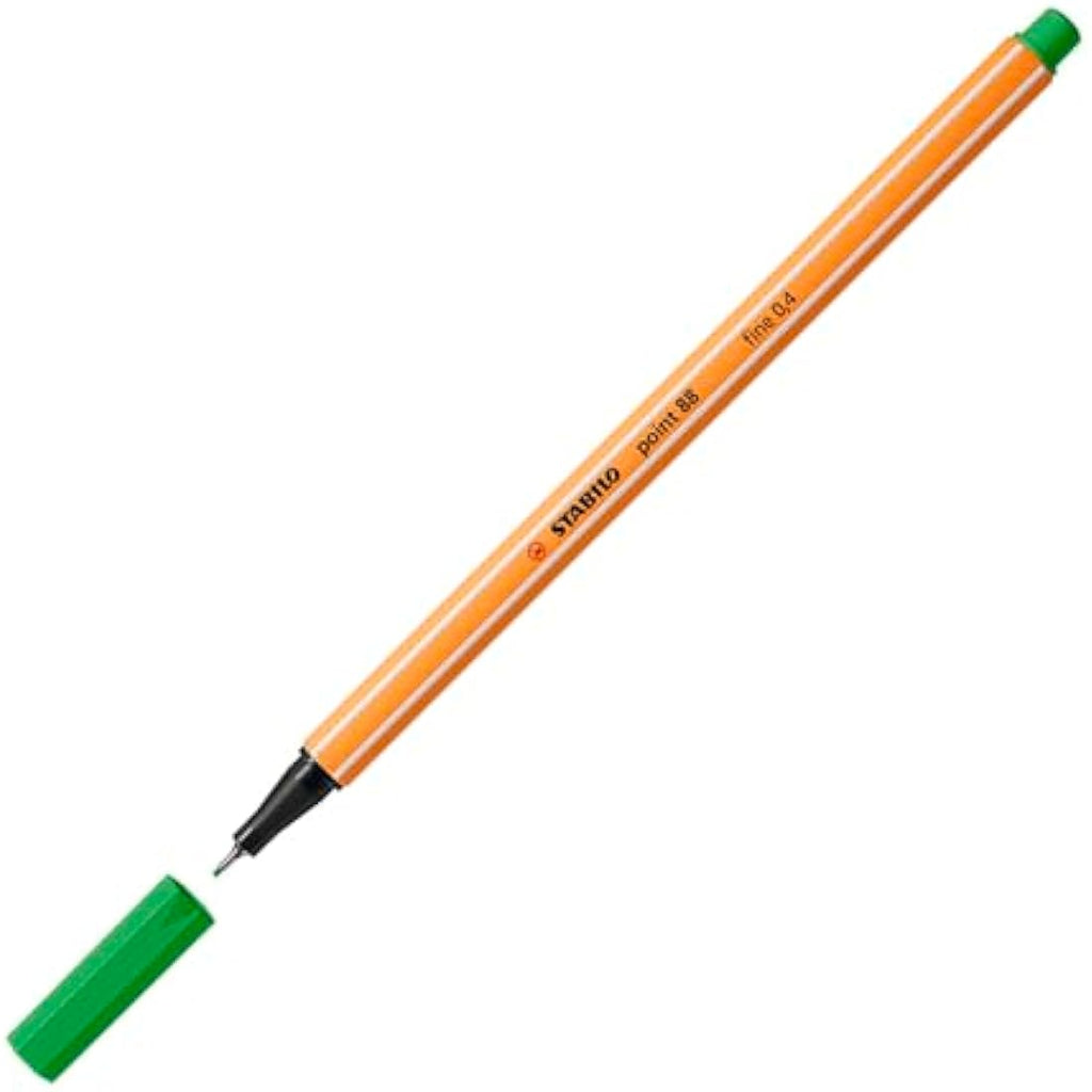 STABILO Point 88 Fineliner Pens | 0.4mm Tip | Assorted Colors - 15 Pack