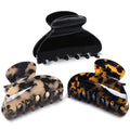 FSMILING Tortoise Hair Claw Clips | Cellulose Acetate Nonslip Jaw Clamps