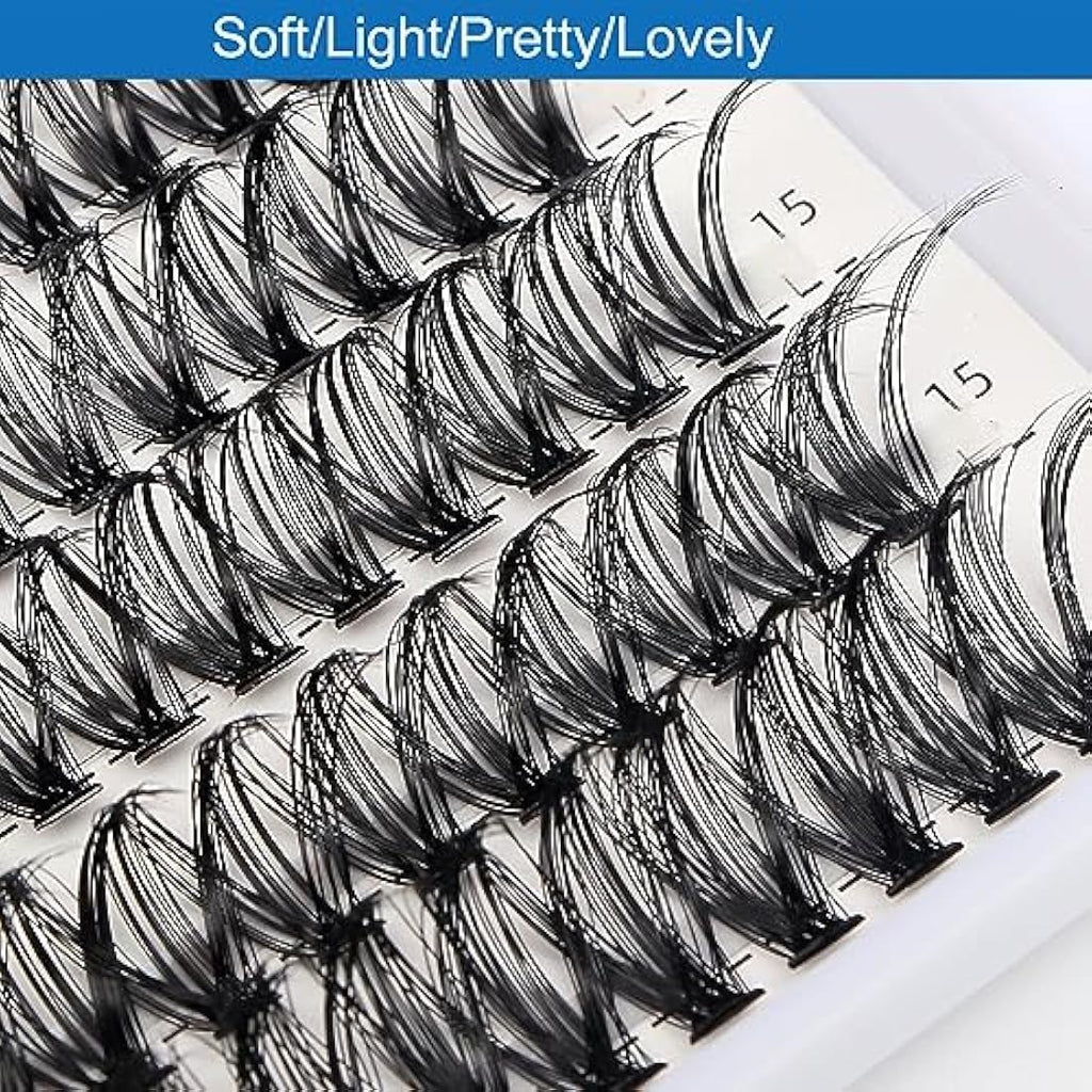 Bransfy DIY Eyelash Extension Clusters | 280pcs D Curl Faux Mink Lashes