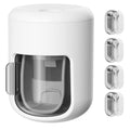 FOTINOR Wall Mounted Toothbrush Holder with Toothpaste Dispenser