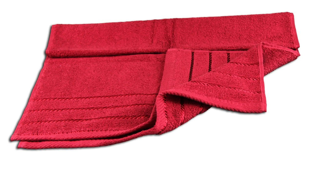 Gözze - Set of 4 Hand Towels, Berlin, 100% Cotton, 50 x 100 cm - Bordeaux - image 3