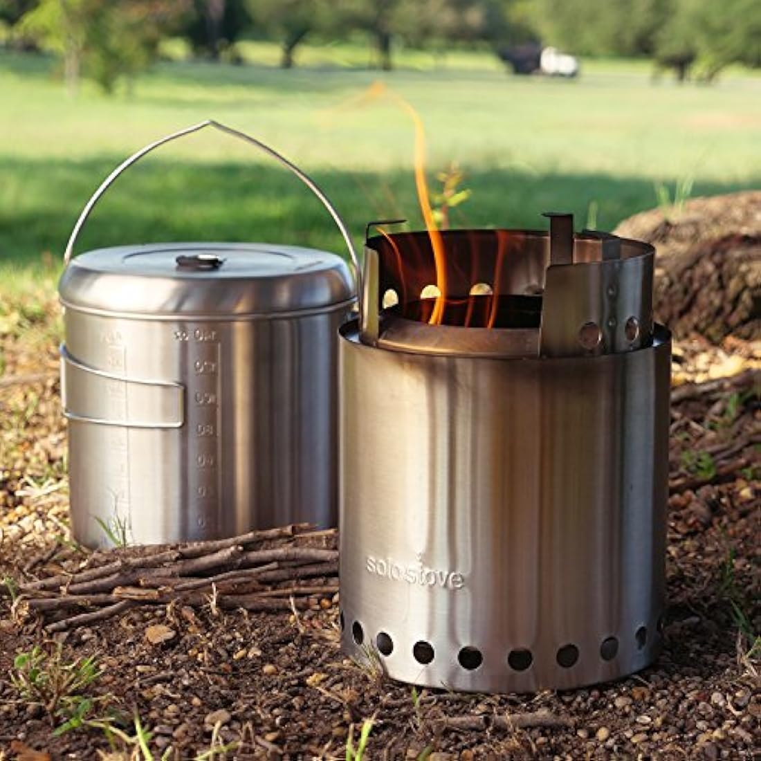 Solo Stove 4L Stainless Steel Backpacking Pot with Nylon Sack