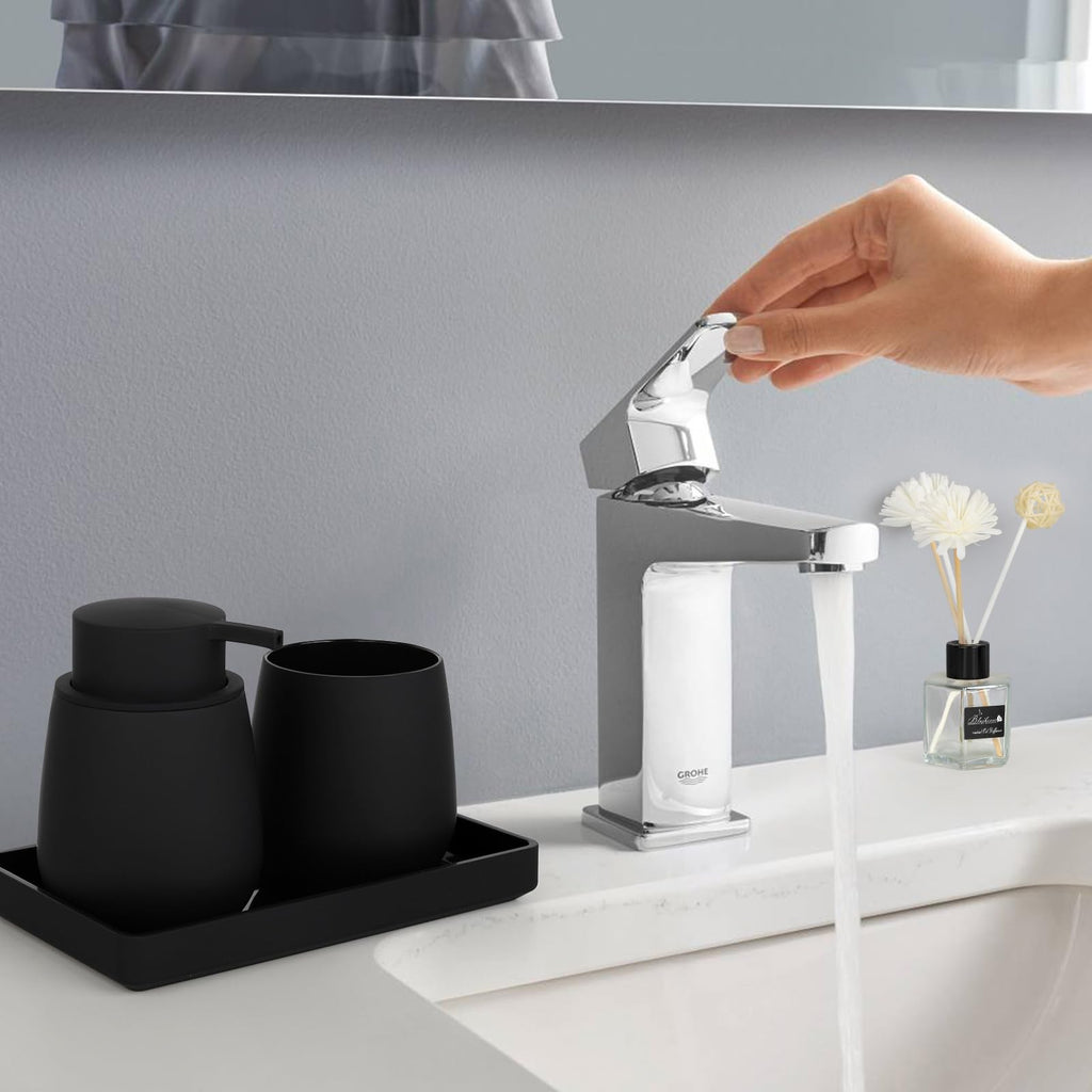 Black Bathroom Accessories Sets Complete, Modern Bathroom Sets Organizer