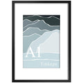 Tinkeps A1 Black Picture Frame | Engineered Wood & Plexiglass Poster Frame