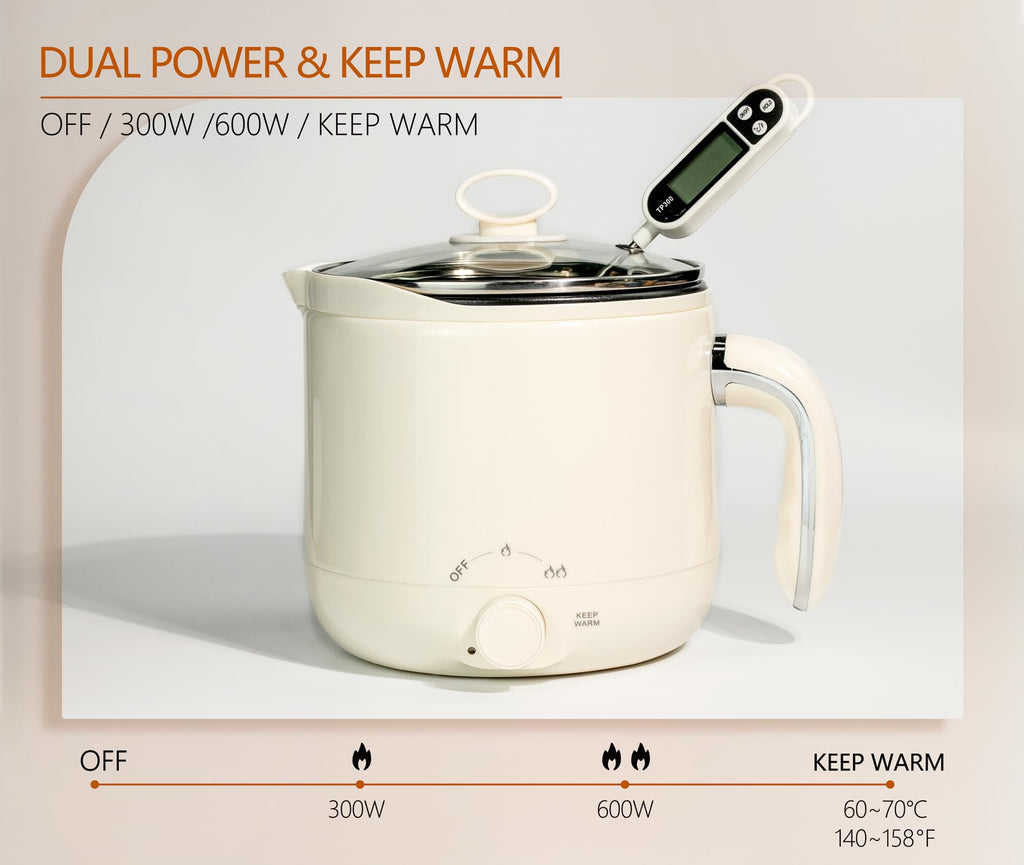 Jolof Store 1.8L Electric Wax Melter Kit for Candle Making - 60oz Capacity