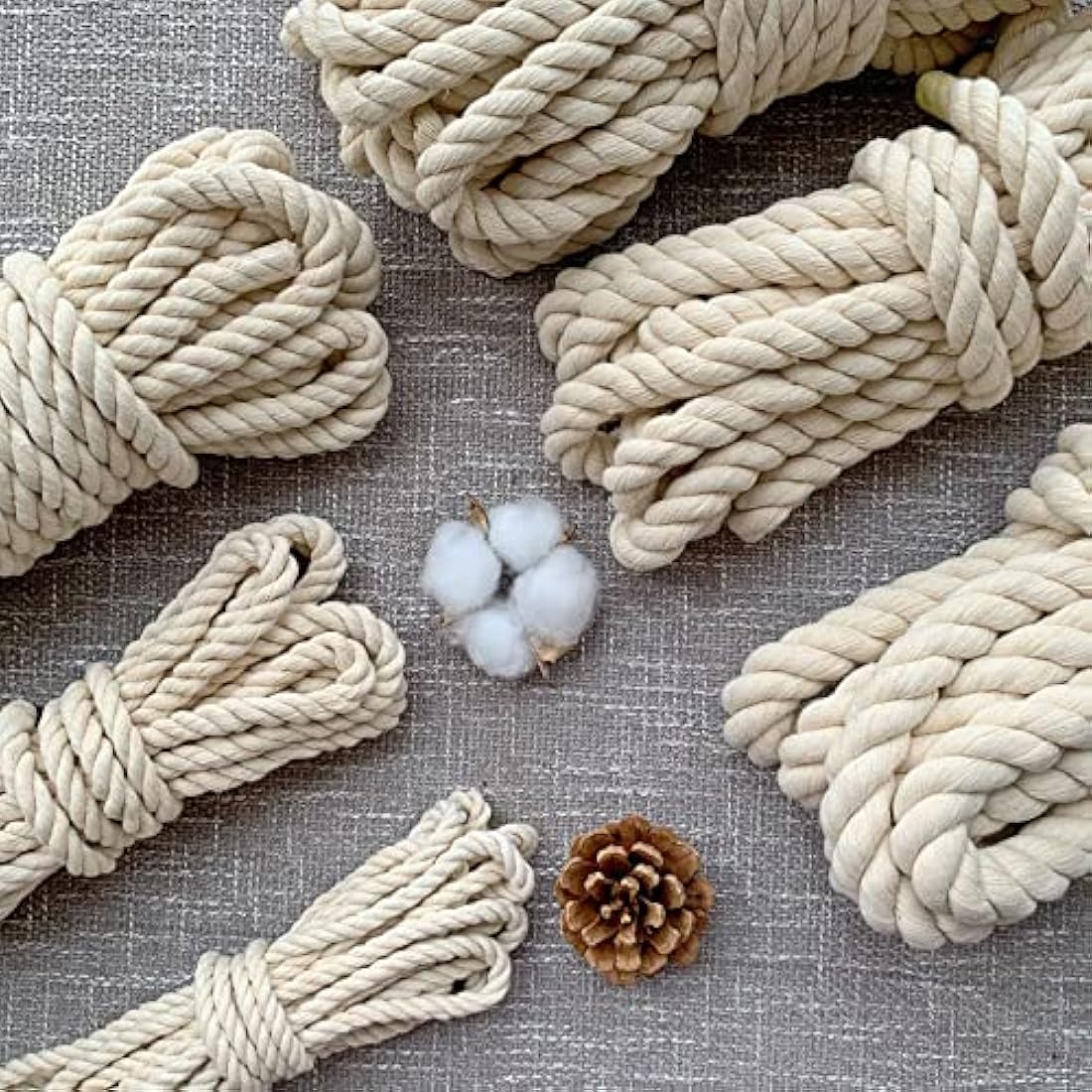 10mm White Cotton Rope – 10M Soft Macrame & Garden Cord
