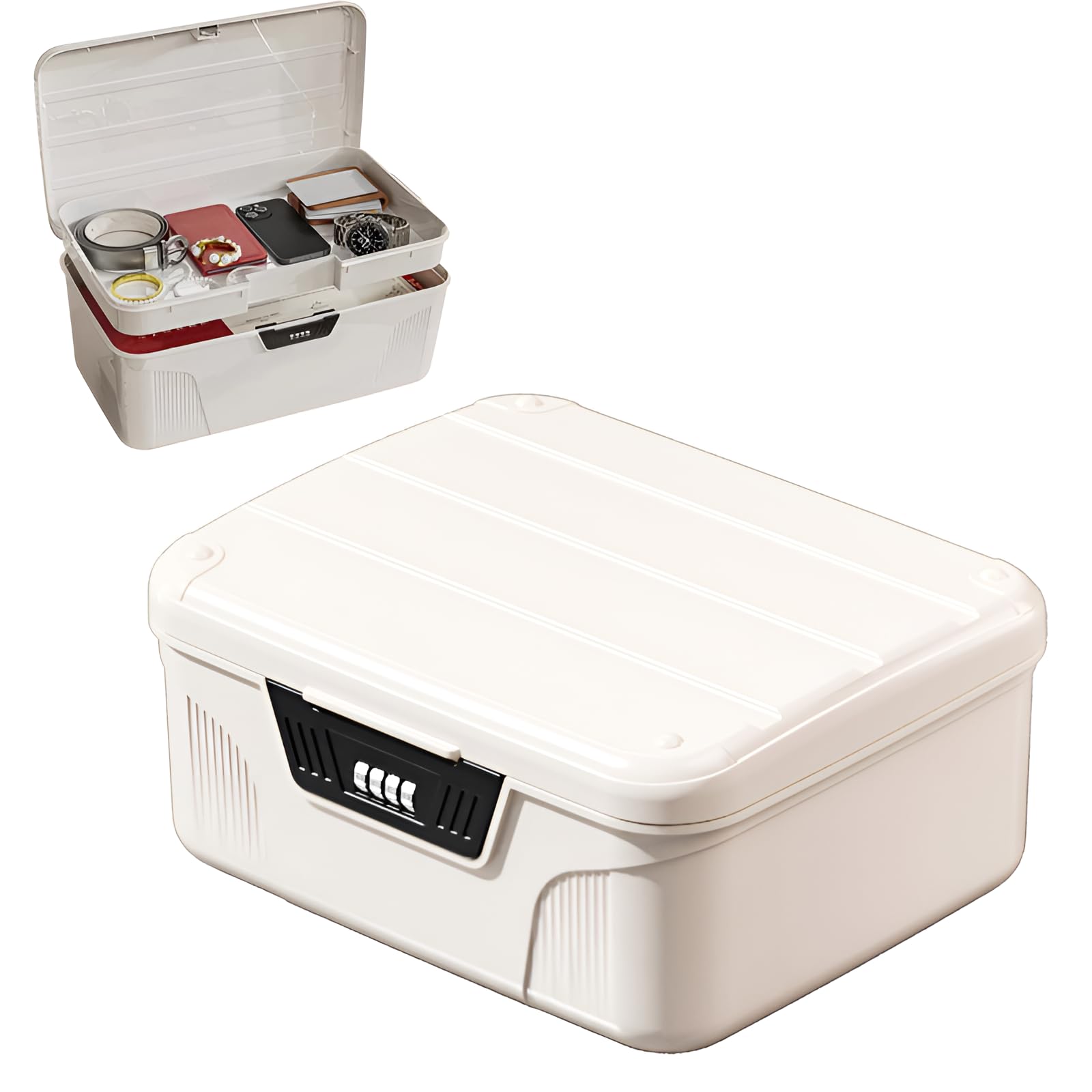 Lockable Medicine Storage Box – 2-Layer First Aid Container