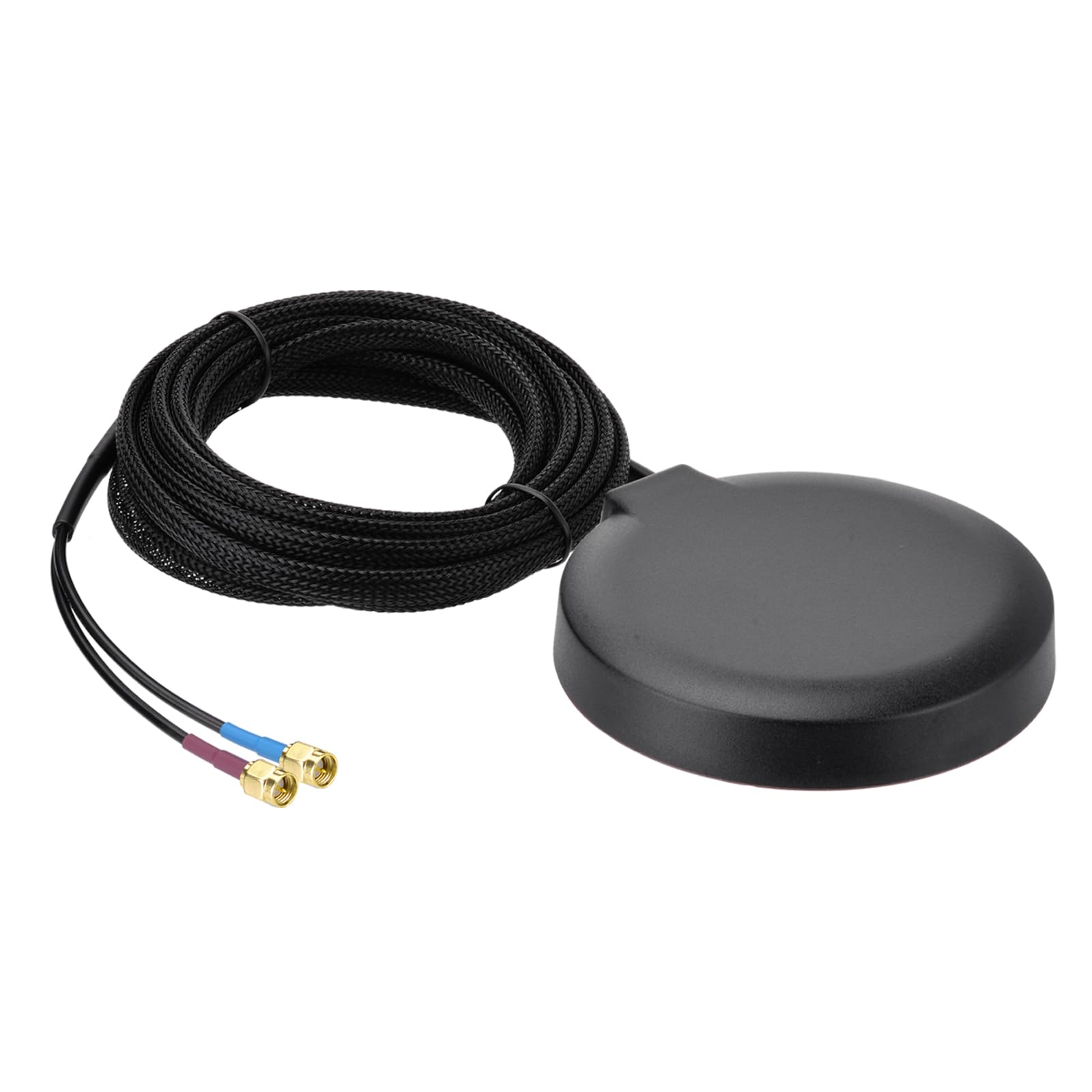 Superbat GPS & 4G LTE Magnetic Mount Antenna | SMA Male Braided Sheath