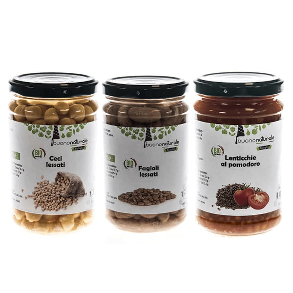 buononaturale Organic Italian Legume Mix Box - 6 Pack Boiled Beans