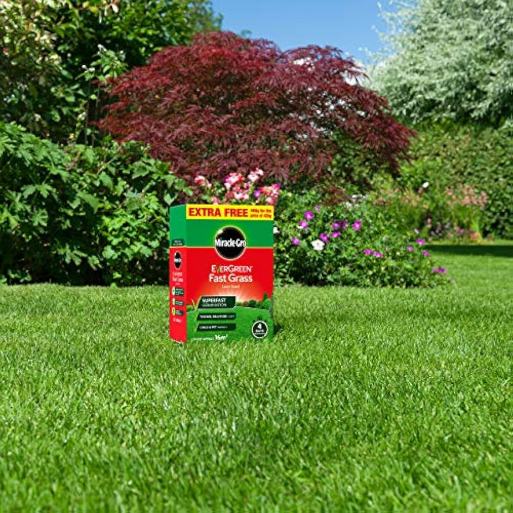 Miracle-Gro EverGreen Fast Grass Lawn Seed - 4 Day Rapid Germination 480g