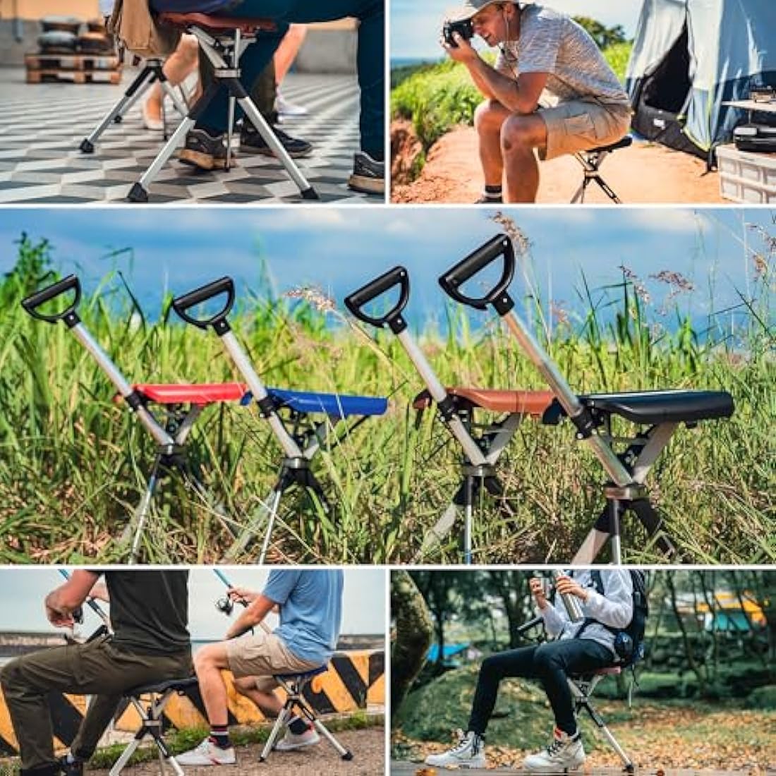 Ta-Da Chair Series 2 | Lightweight Folding Walking Stick with Seat
