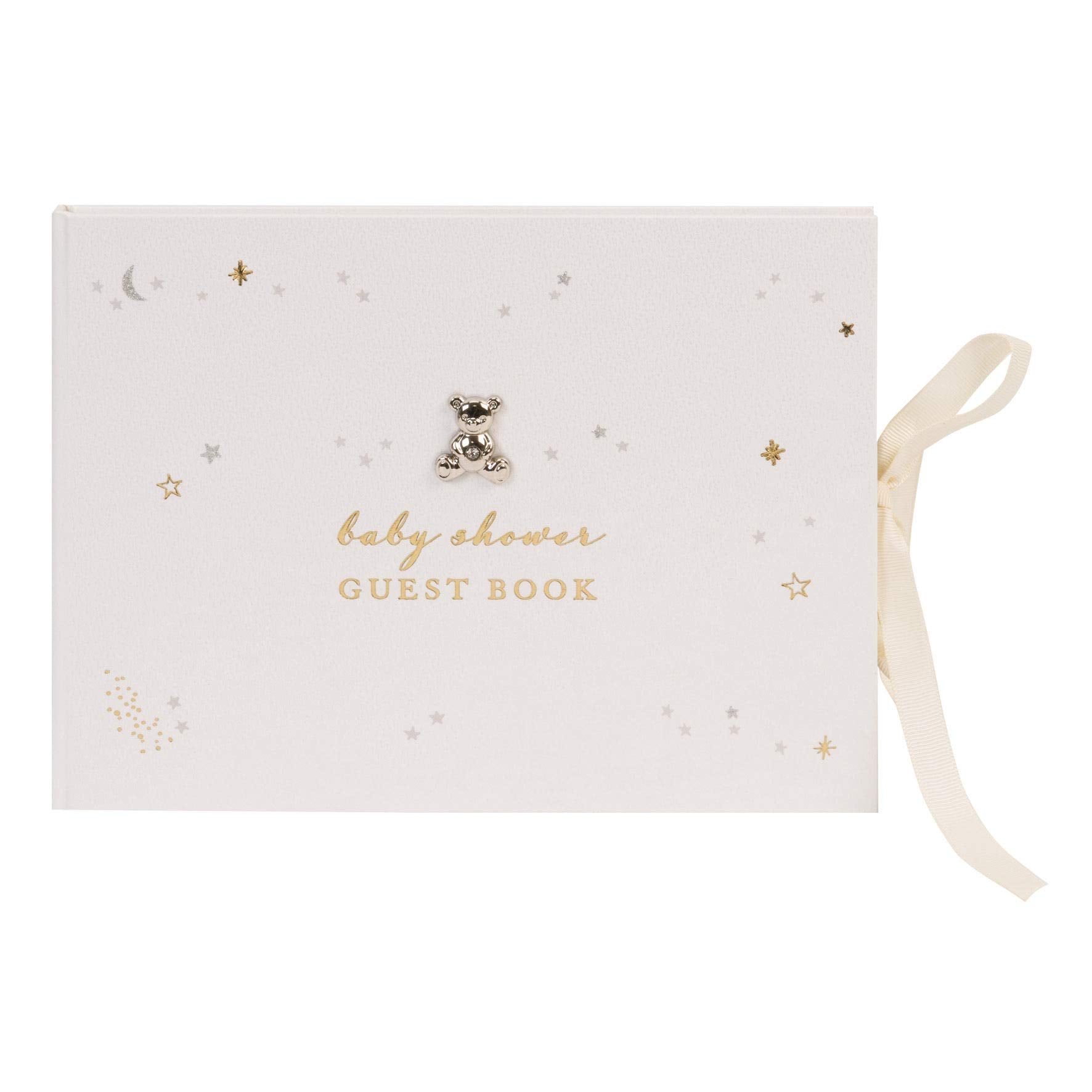 Little Star Baby Shower Guest Book – Ivory Keepsake Album by