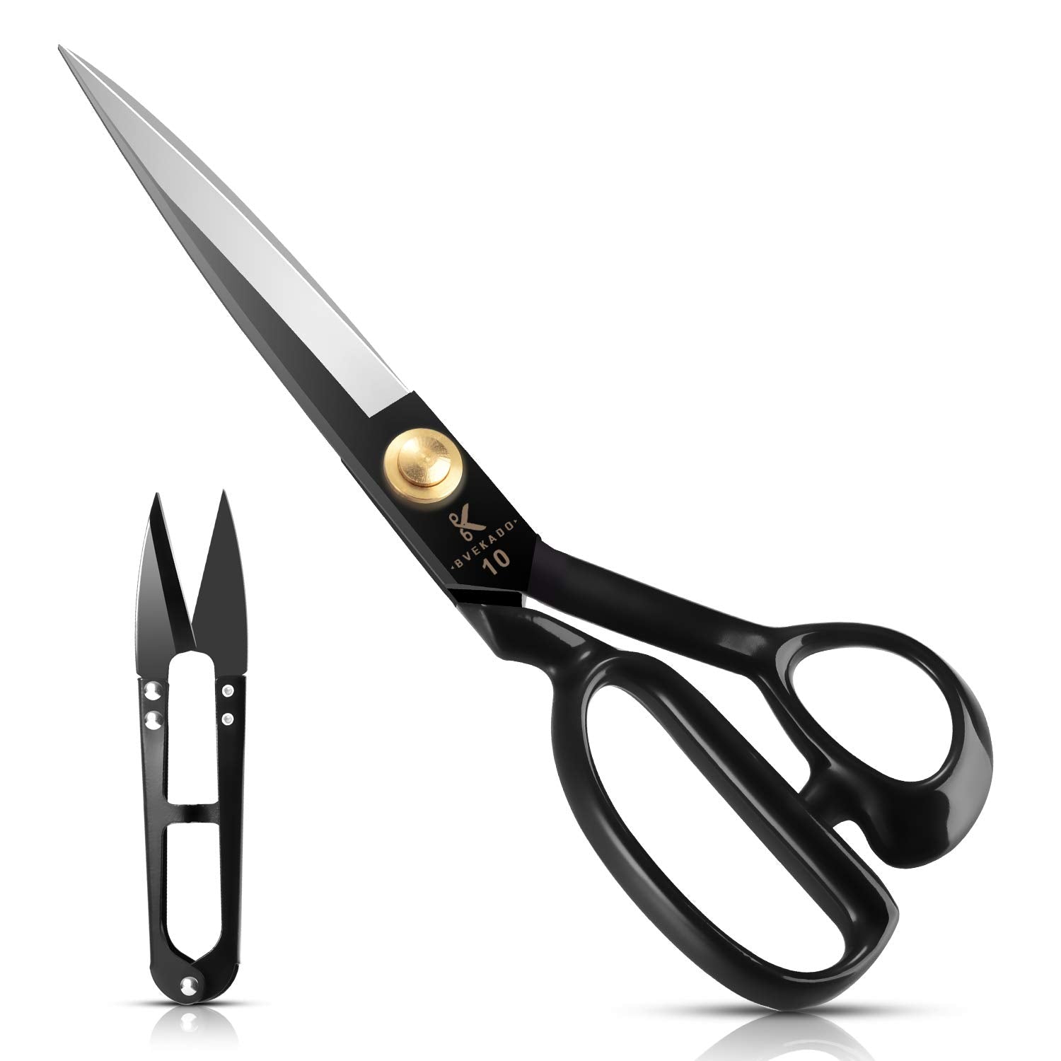 BVEKADO 10-Inch Fabric Scissors | High Carbon Steel Tailor Shears