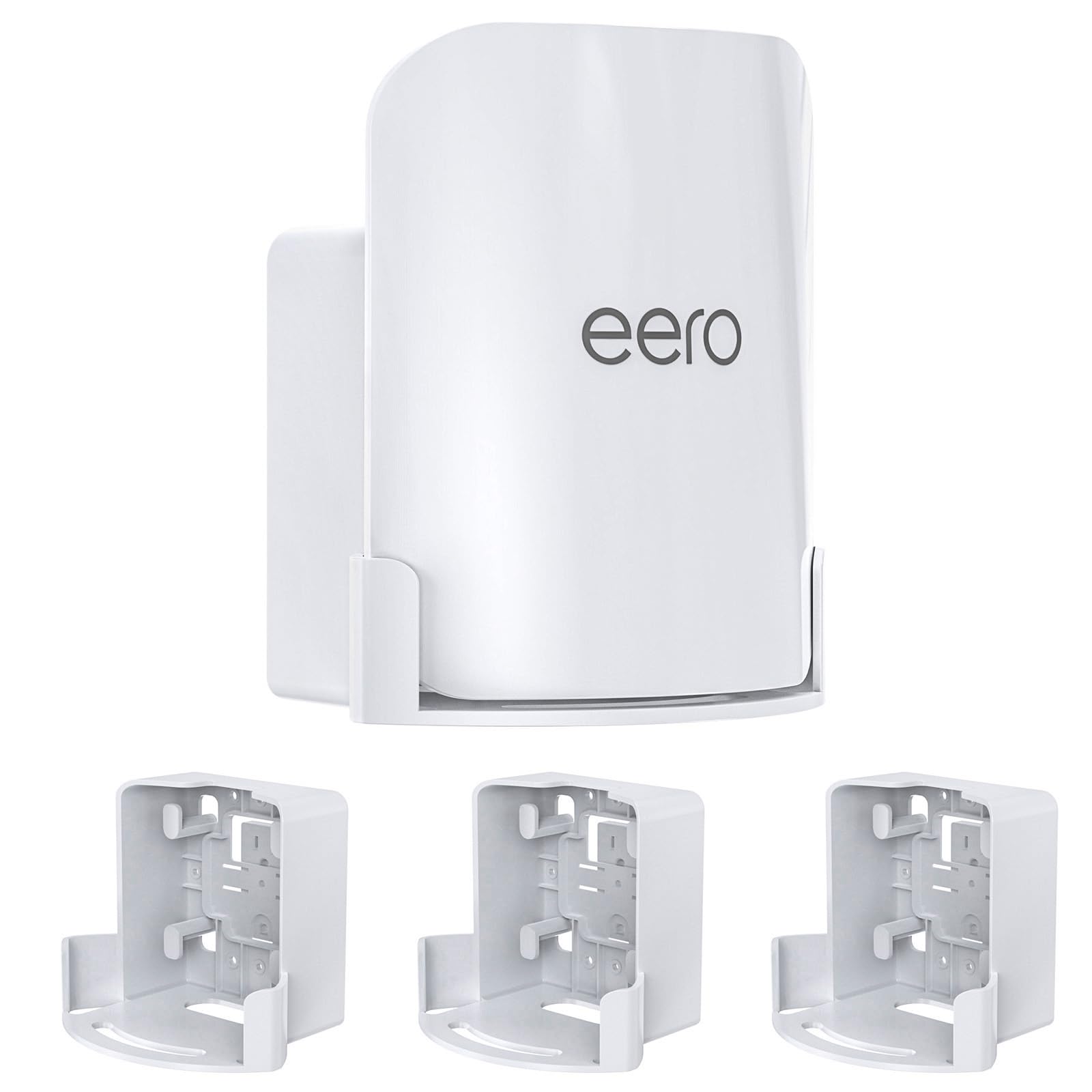 EDUP Wall Mount Holder for eero Pro 7 – Cable Management, White, 3 Pack