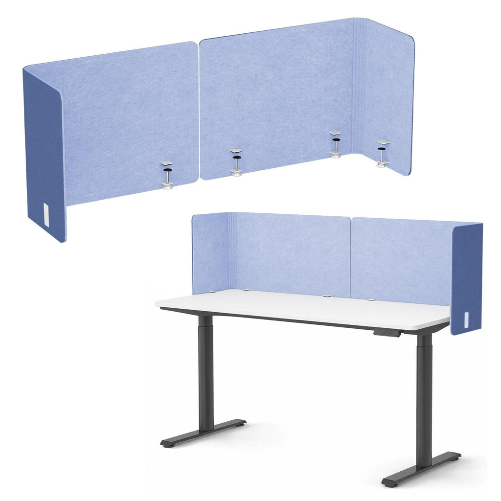 Desk Privacy Panel,2PCS,2-in-1 Soundproofing for Office,School & HomeBlue - image 1